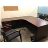Image 2 : MAHOGANY 6' X 6.5' L-SHAPE EXECUTIVE DESK (LH)