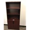 Image 1 : MAHOGANY 6' DOUBLE DOOR BOOKCASE
