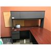 Image 2 : MAHOGANY AND GREY 6'  DESK AND CREDENZA