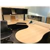 Image 1 : TEKNION MAPLE 8' X 6' U-SHAPE EXECUTIVE DESK WITH HUTCH