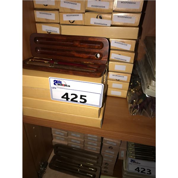 LOT OF PENS AND PENCILS IN CASES