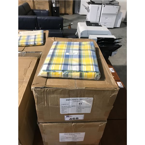 24 (2 BOXES)  CABIN CRAFT WEAVERS OF MADRAS INDIA 60" X 102" PROVENCE TABLE CLOTHS