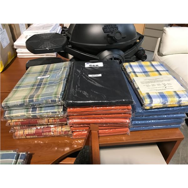 16 CABIN CRAFT WEAVERS OF MADRAS INDIA 60" X 120" TABLE CLOTHS IN VARIOUS COLOURS