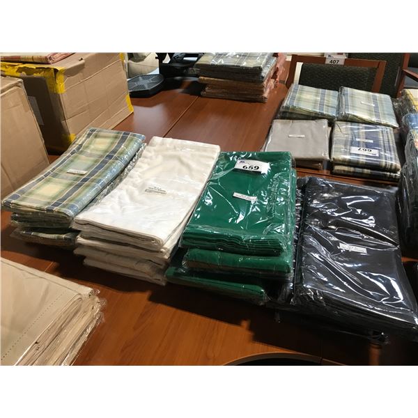 204 CABIN CRAFT WEAVERS OF MADRAS INDIA 18" X 18" NAPKINS AND 72 17' X 17" NAPKINS