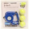 Image 1 : 3-1 RETRACTABLE LEASH SET - INCLUDES LIGHT, DOODOO