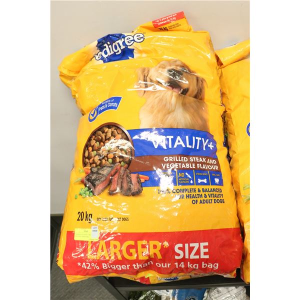 PEDIGREE VITALITY+ DRY FOOD FOR ADULT DOGS 20KG