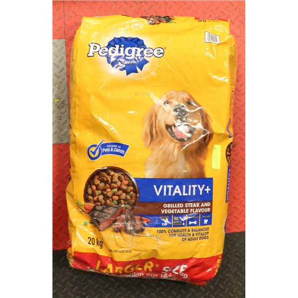 PEDIGREE VITALITY+ DRY FOOD FOR ADULT DOGS 20KG