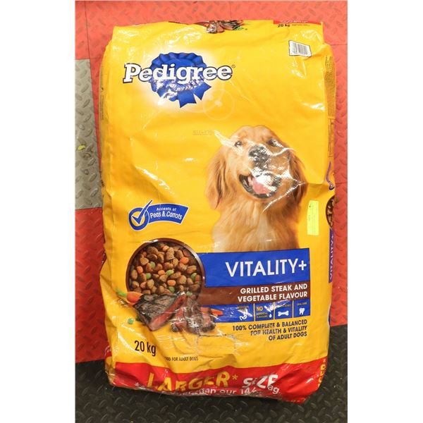 PEDIGREE VITALITY+ DRY FOOD FOR ADULT DOGS 20KG