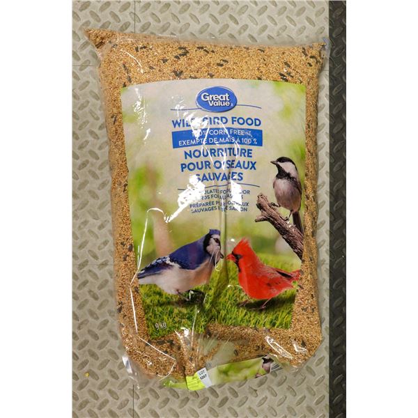 GREAT VALUE WILD BIRD FOOD 100% CORN FREE 9KG