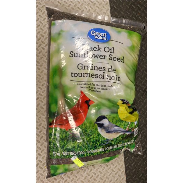 GREAT VALUE BLACK OIL SUNFLOWER SEED 13KG
