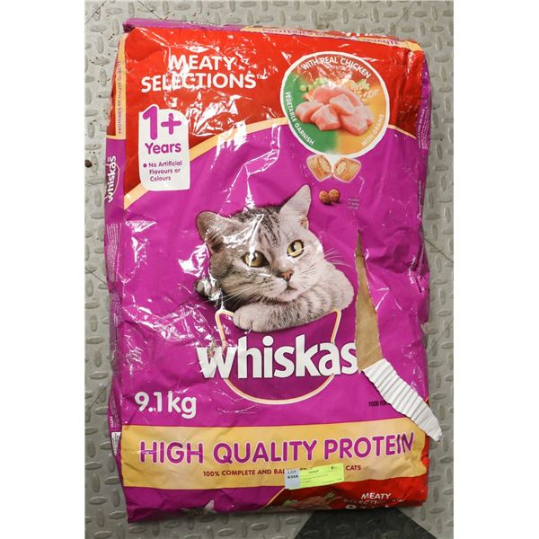WHISKAS MADE WITH REAL CHICKEN 9.1KG