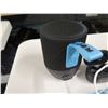 Image 2 : Qty 3 Ear Buds, Charging Cords, Binoculars, Lit Mobile Charging Bank, Watches, etc