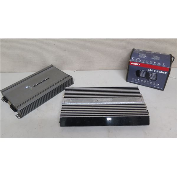 Diamond  D3 600.1 Amplifier, IC2M 772 Subwoofer & Rigid SAE D-Series Fog Lights