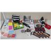 Image 1 : Misc Greeting Cards, Floral Tote, Calligraphy Set, 4 Packs Duracell Batteries, etc