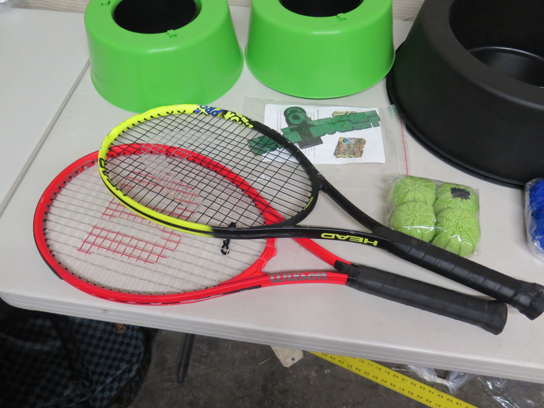 BulziBucket Outdoor Beach Game w/ Hacky Sacs & Bag & 2 Head Tennis