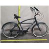 Image 1 : Sun Black Cruiser Bike w/ Ford Seat & GUB G-89 Handlebar Mount Phone Holder