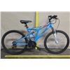 Image 1 : Pacific Shire Blue 18 Speed Full Suspension Mountain Bike