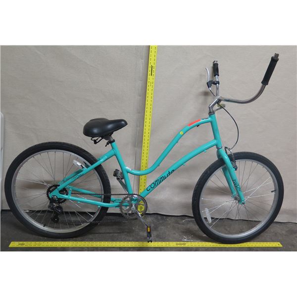 Hyper Commute Ladies Blue Comfort Bike w/ Ape Hanger Handlebars