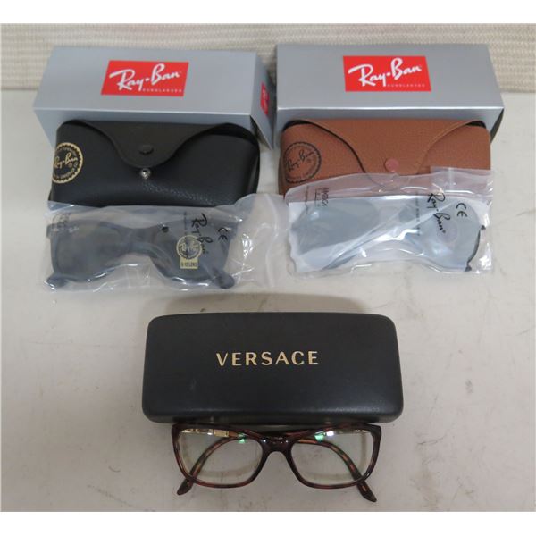 Qty 2 Ray-Ban Sunglasses New in Box & Versace Italy Glasses