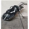 Image 1 : Golf Bag w/ Stand & Misc Clubs: Wilson, W/S Staff, Cobra, Acuity, etc