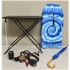 Image 1 : Folding Table, Jumper Cables, Umbrella, Poi Pounder Boogie Board, etc