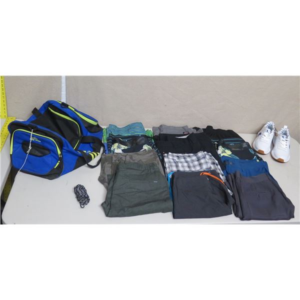 Adidas Duffle Bag & Clothing: Volcom, Wrangler, Dickies, etc & Champion Shoes