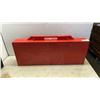 Image 1 : FOLDING RED PICNIC TABLE WITH BENCH