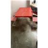 Image 2 : FOLDING RED PICNIC TABLE WITH BENCH