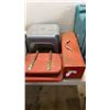 Image 2 : RED METAL TOOLBOX, STEP, FOLDING SEAT, TOW MIRRORS AND 2 MAKITA TOOL CASES