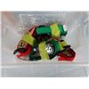 Image 3 : BIN OF LOAD STRAPS, HOLE BIT SET AND METAL DECOR, FIGHTING SHIELD