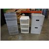 Image 1 : 5 DRAWER ORGANIZER, 3 DRAWER ORGANIZER AND 2 DRAWER FILING CABINET