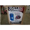 Image 2 : NEW CENTURY HEAVY BAG COMBO - INCLUDES BLUE 40LB HEAVY BAG, BLACK BAG GLOVES AND BLACK SPEED ROPE