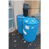 Image 2 : 2 PLASTIC 45 GALLON BARRELS AND STACKS OF PLANTER POTS