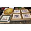 Image 1 : SET OF 4 SHELLEY HELY FRAMED DESIGNS WITH GUILD FRAME PAINTING AND NEEDLEPOINT