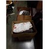 Image 1 : BOX OF STORE RETURN HEATING PADS AND 2 BOXES OF CURTAINS AND MORE