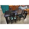 Image 1 : BLACK DINING TABLE WITH 4 CHAIRS