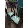 Image 8 : BLACK DINING TABLE WITH 4 CHAIRS