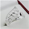 Image 2 : NEW STERLING SILVER ADJUSTABLE LEAF MOTIF RING, RETAIL $200.00