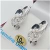 Image 2 : NEW 10KT. WHITE GOLD DIAMOND EARRINGS, 16 DIAMONDS, 0.24CTS, W/A $2200.00