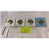 Image 1 : 4 CANADIAN COINS 2005 TERRY FOX $1, 2017 TORONTO MAPLE LEAFS $1 2018 ARMISTICE $2 , 2020 VICTORY $2