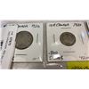 Image 2 : 1920 CANADIAN .800 SILVER 25c AND 10c COINS PLUS BOTH TYPES OF 1920 CENTS SMALL CENT AND LARGE CENT