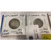 Image 2 : 1932/1933 LOW MINTAGE CANADIANCOINS SILVER 25c .800 SILVER, TWO 5c