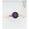 Image 1 : NEW 10KT. YELLOW GOLD 6MM X 6MM GENUINE AMETHYST SOLITAIRE RING, 0.75CTS, W/A $1155.00, SIZE 6.5