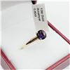 Image 2 : NEW 10KT. YELLOW GOLD 6MM X 6MM GENUINE AMETHYST SOLITAIRE RING, 0.75CTS, W/A $1155.00, SIZE 6.5