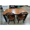 Image 1 : WOOD DINING TABLE WITH 4 CHAIRS