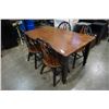 Image 2 : WOOD DINING TABLE WITH 4 CHAIRS