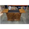 Image 3 : OAK FLIP TOP ROLLING SERVER