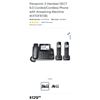Image 1 : Panasonic 2-Handset DECT 6.0 Corded/Cordless Phone with Answering Machine (KXTGF872B) - Retail $129.