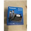 Image 2 : Panasonic 2-Handset DECT 6.0 Corded/Cordless Phone with Answering Machine (KXTGF872B) - Retail $129.