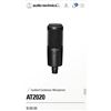 Image 1 : Audio Technica AT2020 Cardioid Condenser Microphone Retail $149